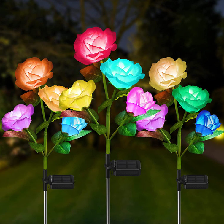 VICOUP Red Green Pink Low Voltage Solar Powered Integrated LED